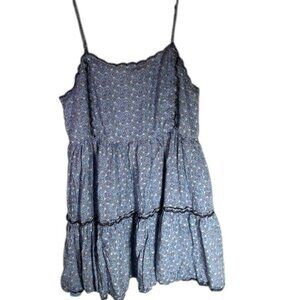 Urban Outfitters Blue & White Daisy Print Sundress- Size M